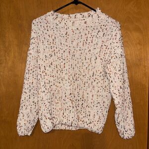 KEREN hart Textured Knit Sweater - Cream and Brown